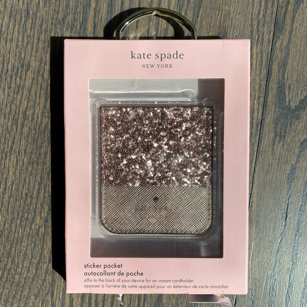 Kate Spade Sticker Pocket in Rose Gold